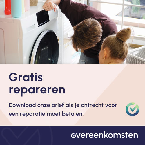 Brief niet akkoord met betalen voor reparatie product
