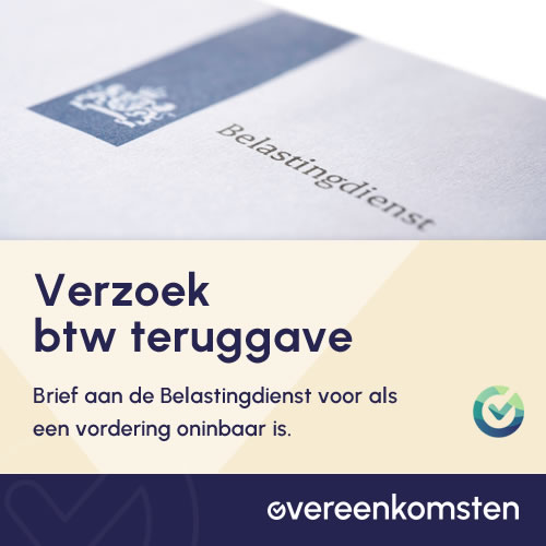 Brief teruggave btw bij oninbare vordering