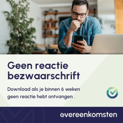 Brief geen reactie op bezwaarschrift