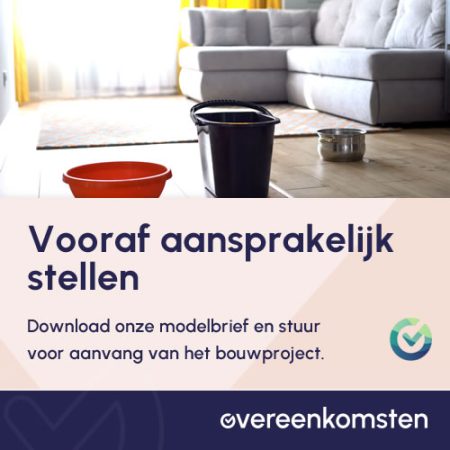 Brief vooraf aansprakelijk stellen aannemer