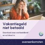 Brief aan Werkgever Geen Vakantiegeld