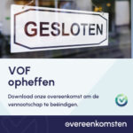 Overeenkomst Ontbinding vof