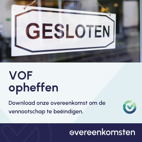 Overeenkomst Ontbinding vof