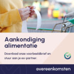 Brief aan Ex-partner Indexering Alimentatie